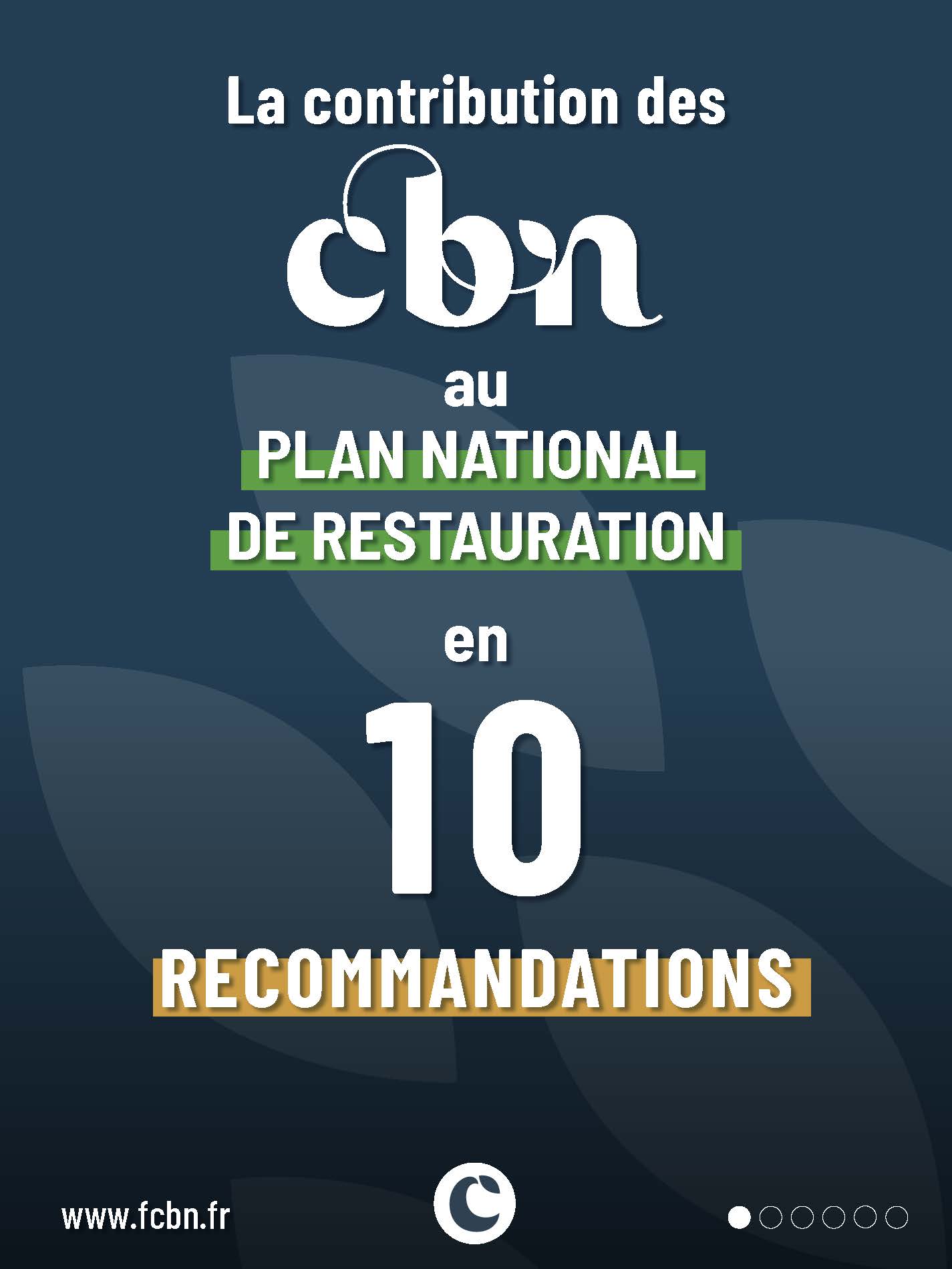Recommandations CBN - Plan national de restauration